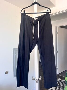 Buck Mason Men's Cotton Elastic Waist Relaxed Pant- Black- Size L